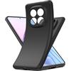 YESARMOR Nero Cover Silicone Morbido Custodia - per Redmi Note 14 Pro Plus, Anti Ingiallimento, Silicone morbido TPU, Custodia dal Assorbimento degli Urti