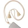 AHABIPERS Cordino per Cellulare, Laccio per Cellulare Universale, Nylon Cordino per Telefono per iPhone Huawei Samsung e Tutti Gli Smartphone - Beige