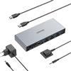 Unitek Switch KVM HDMI USB 3.0 1 monitor 2 computer 4K@60Hz Switch KVM 4 porte USB per 2 computer che condividono monitor tastiera mouse dischi rigidi 5Gbps 2 cavi Adattatore DC5V e controller desktop
