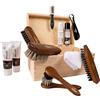 Die Schuhanzieher Kit per pulizia scarpe multifunzionale 13 pezzi con pratica scatola in legno 30 x 20 x 14 cm z2408