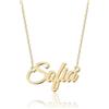 UMAGICBOX Collana con nome personalizzata, 14 caratteri tra cui scegliere, ciondolo personalizzabile in acciaio inossidabile placcato oro 18 carati e argento sterling | Regalo indimenticabile per te,