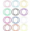 Yolev 12 paia Orecchini a Cerchio al Neon per le Donne Grandi Vintage Luminosi Orecchini Classici Grandi Anni '80 Leggeri per Feste in Costume Vintage Anni '80 Neon Hoop Earrings