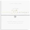 Joma Jewellery Braccialetto A Little Birthday To Celebrate A Little Special Birthday, per 16, 18, 21, 30, 40, 50, 60, 70 anni, 7.5 inch, Gomma, Senza_pietra