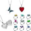 Yolev 9 Pezzi Anello Cambia Colore Umore 2 Pezzi Collana Umore Cambia Colore Anelli Che Cambiano Colore Misura Regolabile Set di Anello Mignolo Donna l'Umore Collana a Cuore Accessori per Costumi