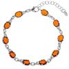 Copal Bracciale In Ambra E Argento Sterling Da Donna Con Lunghezza Regolabile