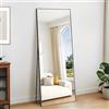 KOCUUY Specchi da Parete Rettangolare 60x165 cm, Specchio da Parete Decorativo Nero Con Cornice In Metallo, Grande Specchi da Appendere Per Soggiorno, Camera da Letto, Corridoio Specchio da Appendere