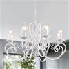 Ganeed Lampadario Rustico 8 Luci Bianco Sospensione