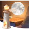 HUIKUANGEU Faro decorativo, lampada faro, lampada a LED, lampada di proiezione, faro con sensore automatico, regalo per camera da letto, soggiorno, Natale, compleanno