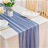 Ardjxue Runner da Tavolo Chiffon Celeste 75 x 220 cm Elegante Runner Tavola Primavera Moderno Lavabili Tovaglia Decorazione per Matrimoni Festa Matrimoni Festività Compleanno Baby Shower
