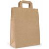 PACKY - Sacchetti Carta Kraft Manici Piatti 26x35x12cm Marrone - 25 Pezzi