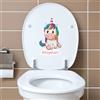 Finest Folia Adesivo decorativo per WC, coperchio per WC, bagno e bagno, con scritta divertente (R173-08 unicorno)