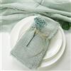 Cosiesnest 6 Pezzi Tovaglioli Stoffa 42 X 42cm Tovaglioli in Cotone Riutilizzabili Tovaglioli di Stoffa Morbidi e Confortevoli in Cotone con Frangia per la Decorazione Della Tavola, Matrimonio (Verde chiaro)