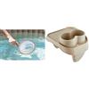 Intex 28004 Kit Pulizia Per Vasca Idromassaggio Due Spazzole E Un Retino Per Piscina, Unica & Purespa, Portabicchieri In Plastica Beige, 26 X 22 X 18 Cm