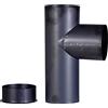 FIREFIX O130/K - Tappo in lamiera Blu per Tubo del Forno, ø 130 mm, per Tubi da Forno dallo Spessore di 0,6 mm,