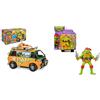 Giochi Preziosi, Tartarughe Ninja 2023 Caos Mutante: Furgone Lancia Pizze e Raffaello Action Figure