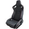 Simoni Racing SRS/11 Sedile Sportivo Emerson reclinabile in Eco-Pelle, Nero e Carbon Look