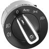 Flydida 5ND941431B Interruttore luci auto, interruttore fari, interruttore luci principali, sostituzione per Golf V 1K1 1K5, Eos 1F7 1F8, Golf Plus 5M1 521 2005-2013, Passat B6 3C2 3C5