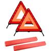 Shalwinn Riflettori triangolari di Avvertimento, Triangolo Auto, Confezione da 2, Rosso,Triangolo Riflettente di Avviso Pieghevole
