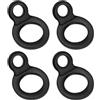 EMSea 4 Pezzi in Acciaio Inox Anello di Trazione Corda Fissa Fibbia Anello di Trazione Corda Gancio Lunghezza 38 Mm Apertura 9 Mm E 18 Mm Adatto per Rimorchi Moto E Camion Nero