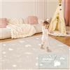 Joypony Tappetino per gattonare per bambini, 200 x 120 cm, pieghevole, impermeabile e antiscivolo, con borsa per il trasporto, ideale per neonati e bambini