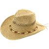 Black Jungle Cappello di paglia Bondi naturale, cappello western, unisex, con tesa larga, protezione solare