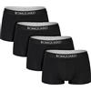 BomGuard Boxer Uomo Set da 4 - 4× Blu Scuro - Cotone con Stretch - XXL
