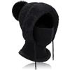 AYPOW Cappelli e Sciarpe Invernali a Maglia Donna Inverno, Berretto Termico Fodera in pile Balaclava Passamontagna e Maschera Caldo Antivento Cappello Sciarpa con Cappuccio per Sport all'Aria Aperta