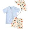 WYTbaby Costume da bagno per bambini, a due pezzi, a maniche corte, per il nuoto, da 3 mesi, 3 anni, beige., 6-12 Mesi