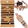 Prasacco 10 elastici per capelli bohemien elastici senza danni morbidi intrecciati per donne e ragazze accessori per capelli spessi e sottili