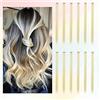 BARSDAR Extension Clip Capelli Colorati per Donne, 12 Pcs Colored Clip In Hair Extensions Colorate Rainbow Party Highlights Posticci Sintetici Estensioni Biondo da 55cm