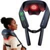 COMFIER Massaggiatore Cervicale Shiatsu con Funzione Riscaldante, Massaggiatore Schiena e Collo Senza Fili, Riscaldamento al Grafene, Cuscino Massaggiante 4D con Funzione Impastamento, Regalo Donna