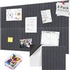 Sonuvia Pannello in Feltro Autoadesivo 60x120 cm, Set 8 Pezzi Decorativi con 35 Puntine, Bacheca Memo Murale per Ufficio Cucina e Arredo Interno, Grigio Scuro