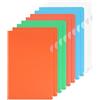 PATIKIL Cartellina a L Formato A5, 10Pz Buste Porta Documenti Plastica Maniche Giacca Cartella Portadocumenti Copertine Trasparente per Ufficio, Azzurro/Verde/Rosso/Arancione/Trasparente