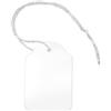 Pokornys - 300 Segnaprezzi con filo (36x53mm) per abbigliamento, gioielli, accessori etc. - Etichette in cartoncino con filo di cotone - Adatte come cartellino da appendere, regalo o decorativo