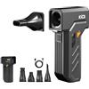 Kica JetFan - Soffiatore ad aria compressa ultra compressa, 110000 giri/min, super potente, flusso d'aria 48 m/s, ventilatore ricaricabile con doppia luce LED, regolazione della velocità libera, 4