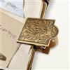 ANATTASOUL Travelers Notebook Journal Clip Metallo Monstera Foglia Libro Clip Bronzo Vintage, 4,6 x 4,1 cm, Decorativo Resistente Fermagengive in Ottone per Libri, Carta, Segnalibri, Regali