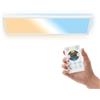 B.K.Licht - Pannello LED piatto con telecomando, dimmerabile, illuminazione indiretta, CCT regolabile da bianco caldo a luce diurna, IP44, plafoniera bagno, cucina, lampada soffito, 58x20x3cm, bianco