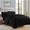 Sweet Home Collection My Sweet Home Lussuosa biancheria da letto in microfibra con imbottitura in peluche, colore nero, regina