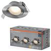 OSRAM Faretto da incasso LED Spot Set DIM 4,9W 120° nichel satinato, set di 3 faretti da soffitto dimmerabili a taglio discendente, bianco caldo IP20