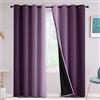 Yakamok Tende oscuranti viola 100% per camera da letto, tende oscuranti per soggiorno, tende per finestre con occhielli lunghe 213,4 cm, tende e tende con isolamento termico, 2 pannelli, 132 x 213 cm