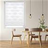 Blindecor Luna senza attrezzi | Tenda a rullo ondulata a doppio strato giorno e notte - Bianco, 37 x 150 cm (Larghezza x Altezza) | Dimensioni del tessuto 34 x 145 cm