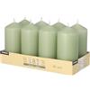 Starpak 8 candele pilastro Ø 47 mm · 100 mm verde giada
