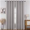 CUCRAF Tende oscuranti 100% totali, lunghezza 90 cm, per il trattamento delle finestre, in finto lino, isolamento termico, con occhielli, per camera da letto/soggiorno, set di 2 pannelli (grigio