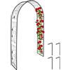 Relaxdays Arco per Rampicanti da Giardino, Sostegno in Ferro per Rose, 216x125x36 cm, Supporto Vintage per Piante, Nero