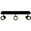 Briloner Leuchten - Faretto da soffitto a LED, 3 lampadine, lampada girevole e inclinabile, 3x GU10, 5 Watt, 460 Lumen, 3.000 Kelvin, nero