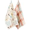 DII Cotone Thanksgiving Holiday Piatto Decorativo Oversize Asciugamani Ricamati, Regalo Perfetto per casa e Cucina, Foglie d' Autunno, 18 x 28