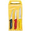 Dick F. DICK ErgoGrip 82551000 - Set di 3 coltelli (coltello per disossare 13 cm flessibile, lama larga 15 cm, lama 18 cm, HRC 56°)