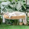 GUUSII HOME Amaca Gatto Finestra Pieghevole Amaca per Gatti Grande Sospeso con Ventosa Cuccia Letto Gattini Interno Fino a 18kg Tappetino Reversibile Facile da Montare 54 * 30cm (Marrone, M)