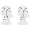 Beistle A Beistle Creation Beistle-Set di 2 centrotavola a Forma di Campana a Nido d'Ape Nozze, Decorazioni per Addio al Nubilato, Forniture per Feste di Anniversario, Carta, Bianco/Argento