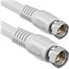 1aTTack.de Cavo antenna SAT 2,5 metri 2x connettore F schermato > connettore F (completamente schermato) SAT bianco F-F 85db